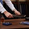 Travel Tie Case Portable Leather Necktie Storage Box for Business Commuters, Men