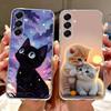 For Samsung Galaxy A17 5G Case SM-A176B New Cat Butterfly Painted Cover Soft Slim Phone Case For Samsung A17 A 17 5G Fundas Bags