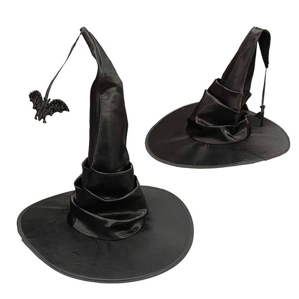 Fashion Halloween Party Perform Funny Sharp Corner Solid Witch Hat
