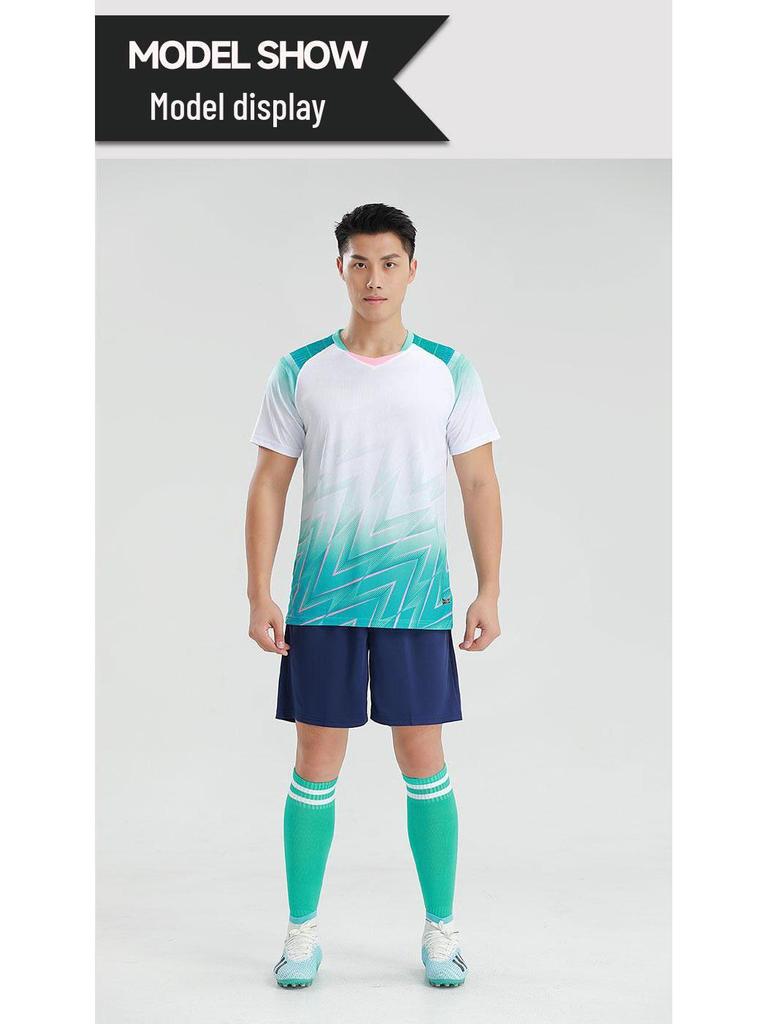 Men's Quick-Dry Football Jersey Set with Number Print for Adults and Kids