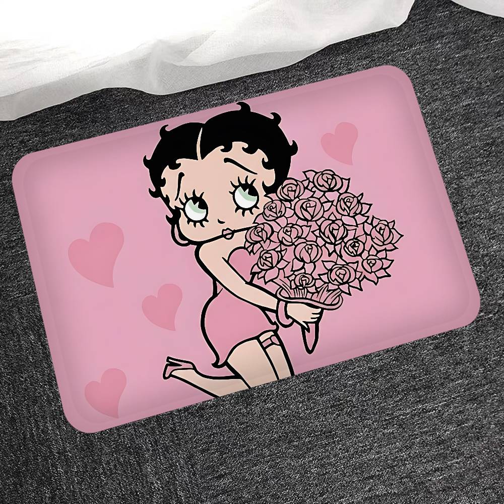 B-Betty Girl B-Boops Door Mat Washable Non-Slip Living Room Sofa Chairs Area Mat Kitchen Doormat Area Rug