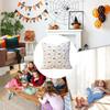 Halloween Ghost Pillow Cover 18x18 Inch, Gothic Decor Pillowcase For Sofa Chair Porch Patio Outdoor Indoor Home Bedroom Room