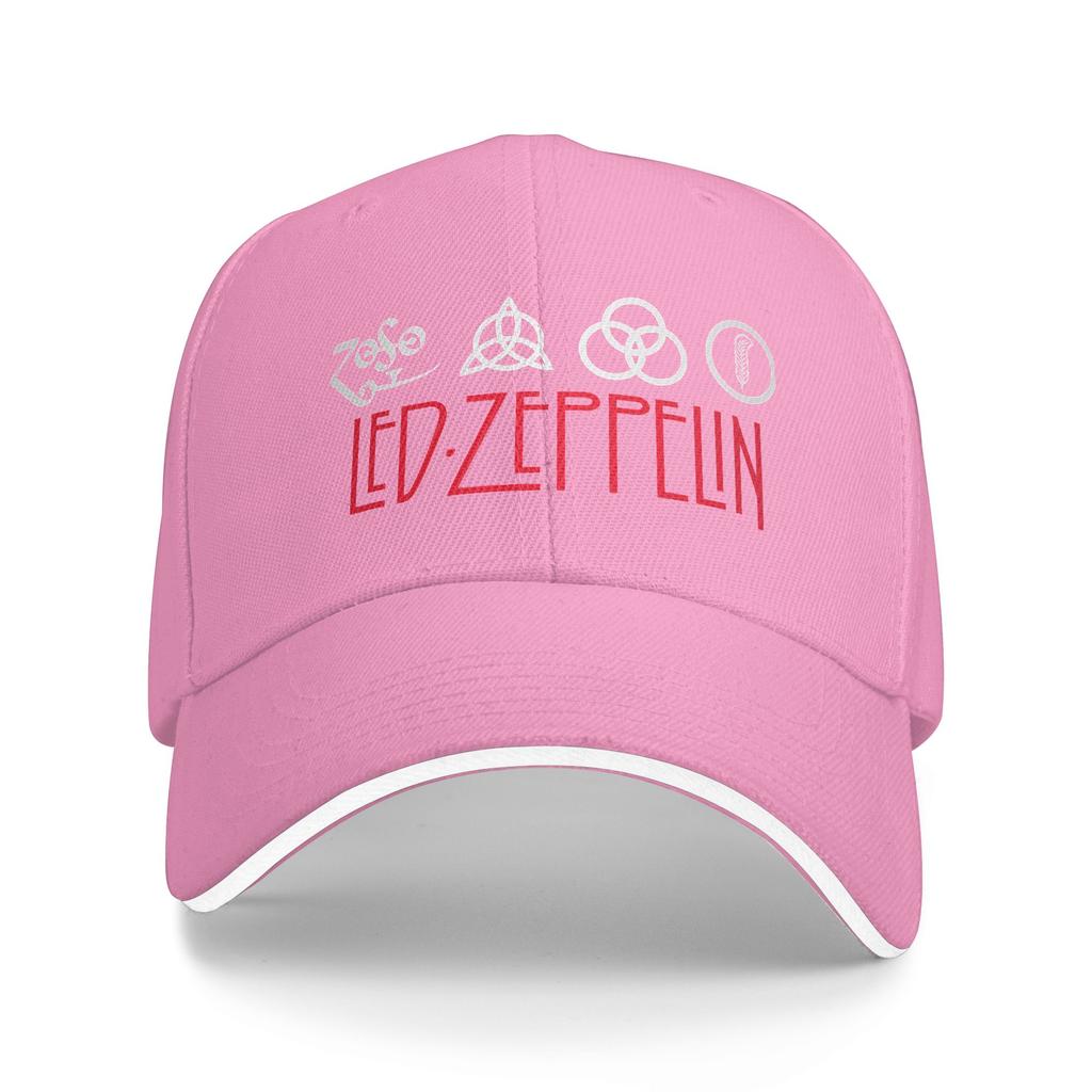 Led Zeppelin US-Tour 1975 Baseballkappe Damen Herren Print Trucker-Mütze Sommer Stilvoll Outdoor Sport Atmungsaktiv Baseballkappen
