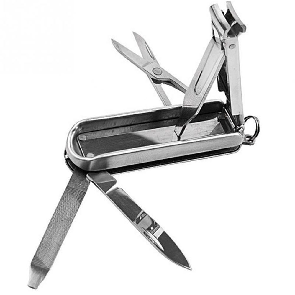 

Пилка для ногтей Маникюр Педикюр Домашний с держателем для ключей Складные кусачки для ногтей Пинцет для ногтей Ножницы для ногтей Инструмент для стрижки ногтей серебряный