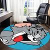 1pc Tom Cat Office Round Area Rug, Under Office Chairs Bedroom Living Room Home Decor, Room Decoa1016115