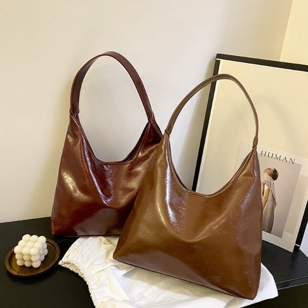 Wine Red Underarm Bag korean Style Tote Bag Trendy Hobo Bag  Outdoor
