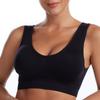 Plus Size One-Piece Seamless Sports Bra, Wireless Removable Pads Thin Running Yoga Athletic Underwear for Women