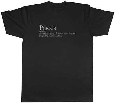 Zodiac Definition Pisces Mens Unisex T-Shirt Tee Gift