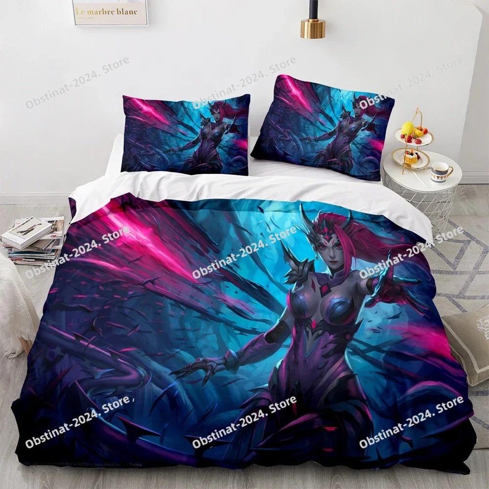 3D Print League of Heroes Bedding Set Single Twin Full Queen King Size Game Anime Bed Set Aldult Kid Bedroom Duvet Cover Sets