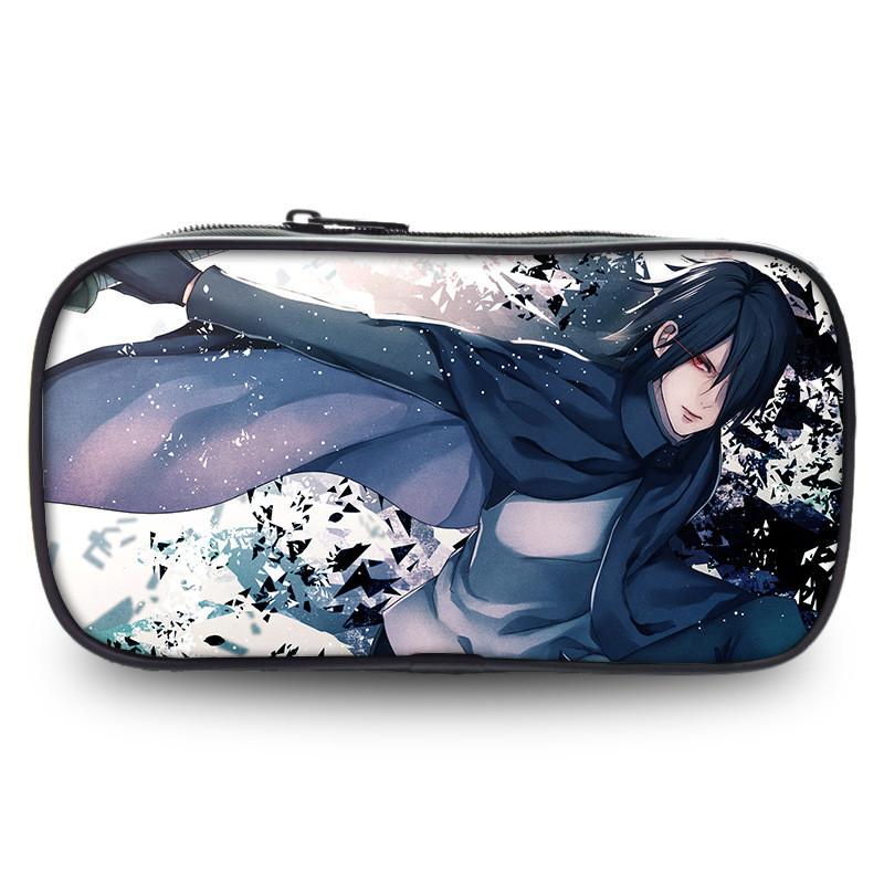 Naruto Boruto Anime Pencil Case Large Capacity Nylon Stationery Organizer For Teens And Students