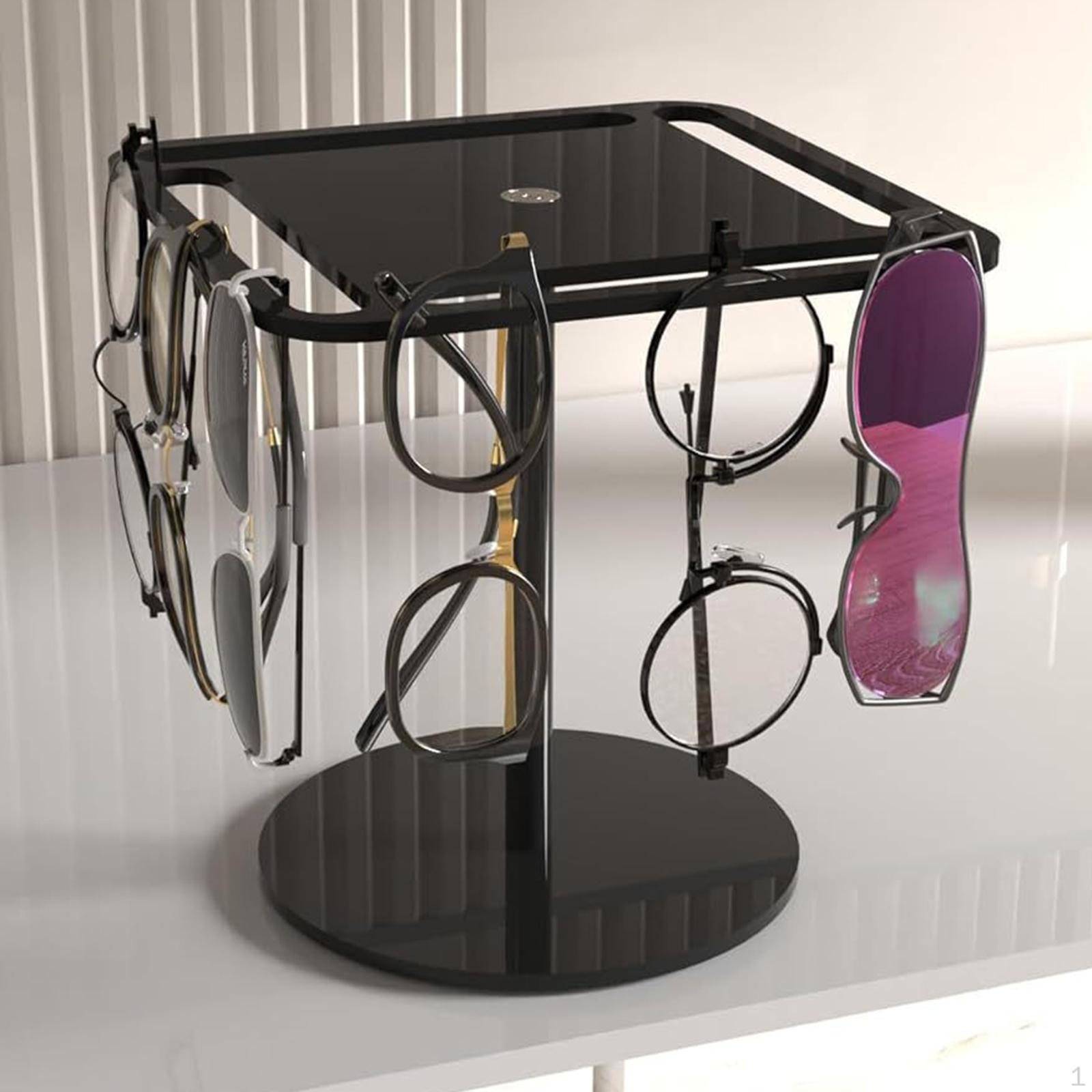 

Держатель для солнцезащитных очков, органайзер, вращающаяся на 360° подставка для очков, подставка для нескольких очков Single Layer Black
