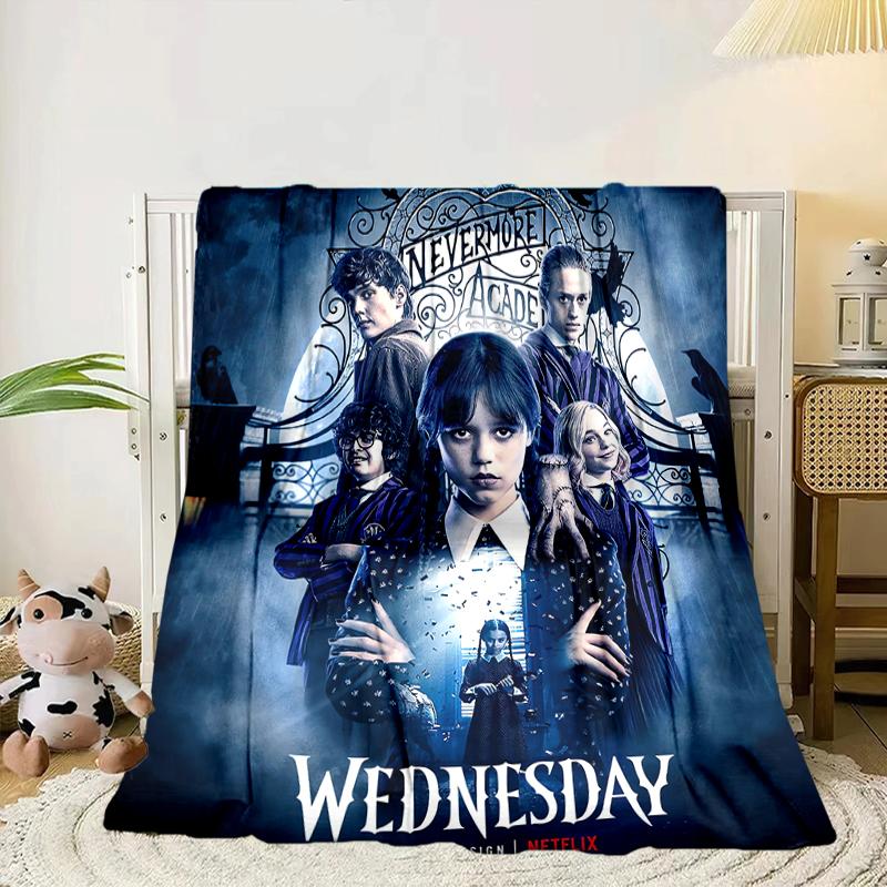 Mittwoch Gothic Decke Flanelldecke für Bett, Sofa, Camping, Wandern, Picknick Zubehör, Geschenk für Familie Fan Geschenke