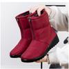 Winter Warm Snow Boots for Women Plush Ankle Boots Waterproof Front Zipper Non Slip Cotton Padded Shoes
