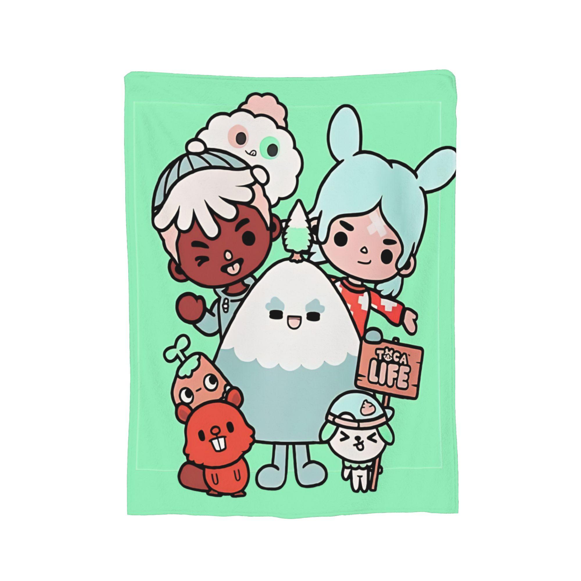 

Toca boca life world Плюшеві пледи з коралового флісу Пледи для ліжка, подорожей, тепла спальня, ковдра, 40x50in