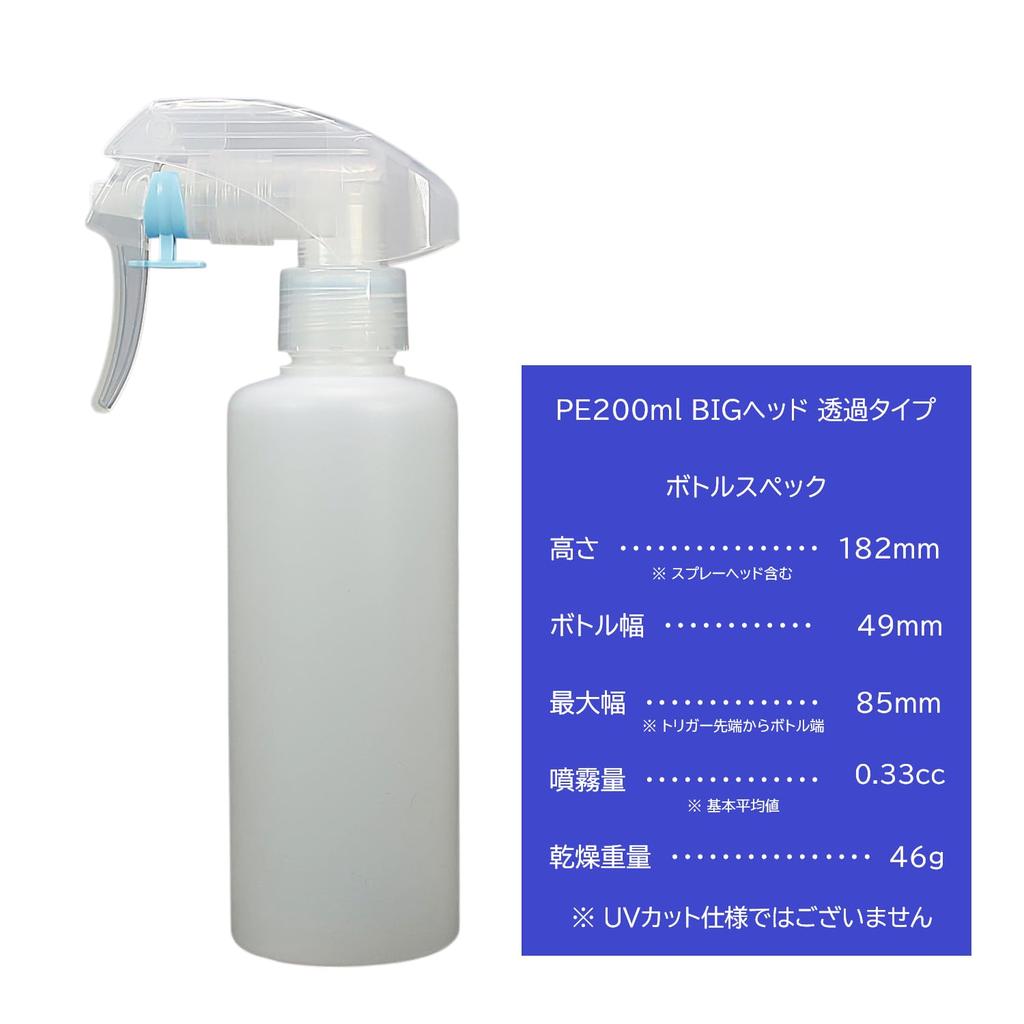 EssenceWorks PE 200ml Fine Mist Trigger Spray Bottles Milky White Chemical Resistant 2 Piece Set with Air Vent Funnel