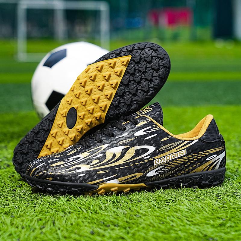 31-44  Kids Football Shoes Shock Absorption Anti-skid and Wear-resistant Long Spike Outdoor Sports Training Football Shoes