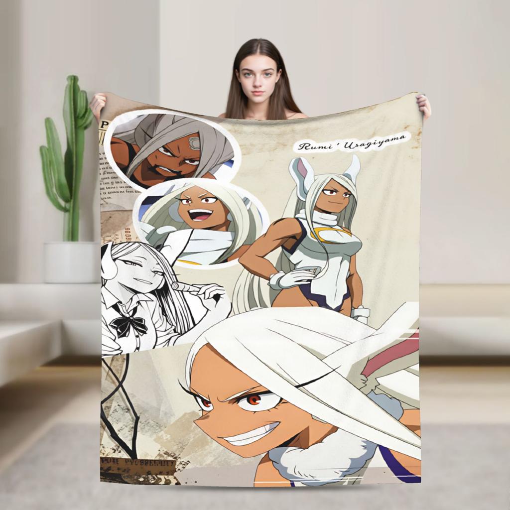 Warm Soft Blankets Picnic Rabbit Hero Mirko Bedding Throws Flannel Bedspread For Bedroom Graphic Sofa Bed Cover