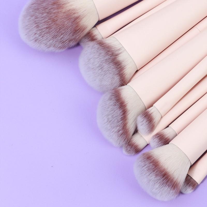 12pcs Makeup Brush Set With Bag Face Eye Foundation Blending Contour Powder Cosmetic Tools