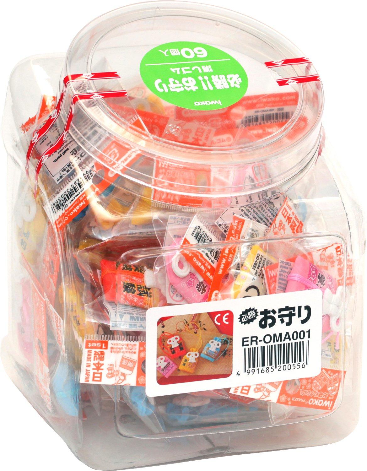 Sugata Iwako Eraser Guaranteed Lucky Charm Pack of 60 SCEROMA001 - Victory!! - -