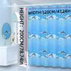 1Pc Shower Curtain - Ocean Theme With Dolphins Jumping In The Sky Design For A Refreshing Bathroom Waterproof