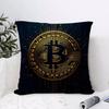 Classic Bitcoin Cushion Cover Eco Linen Pillow Case  DoubleSided Print Breathable  Durable Hidden Zipper Home Decor Gift