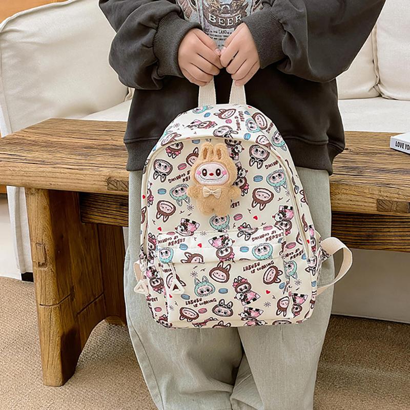 Children School Bag Cartoon Cute Labubu Backpack Large Capacity Children Backpack Kawaii Casual Backpack Birthday Gifts