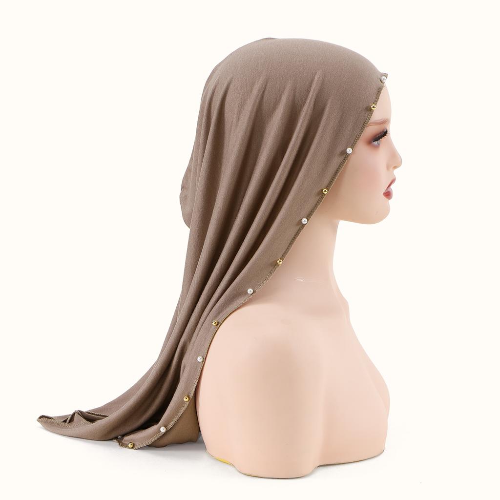 New Muslim Solid Underscarf Caps Modal Instant Hijab Cotton Stretch Turban Cap Islamic Underscarf Bonnet Headscarf Headband