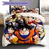 Son Goku Pattern Bedding,Quilt Set Quilt Cover Pillowcase Home Birthday Gift (1 * Duvet Cover + 2 * Pillowcase, Without Core)