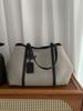 Cross-Border Large Capacity Canvas & Leather Tote - Fashionable Women's Shopping Bag