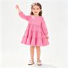 Girls Fashion Hooded Sweatshirt Dress Color Casual Dress for Spring and Fall