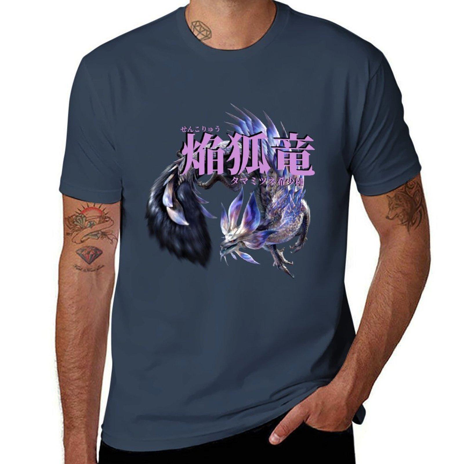 Violet Mizutsune The Blazing Fox Wyvern Tshirt Moisture Wicking Athletic Tshirt S