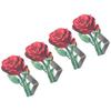 Rose Pattern Tablecloth Fasteners Stainless Steel Craftsmanship For Event Decorations Flower Table Cloth Clips