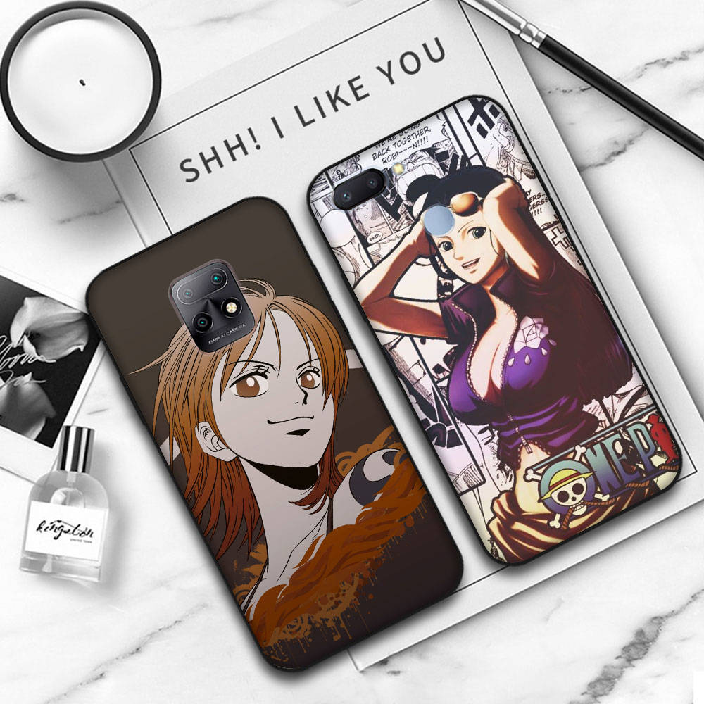 JW77 One Piece Nami Robin Black Soft Case for OPPO Reno 8 6 5 4 Pro Plus Find X3 A17 A3 A31 A38 A40 A53 A54 A55 A74 A76 A78 A77 A80 A94 A95 A96 Lite