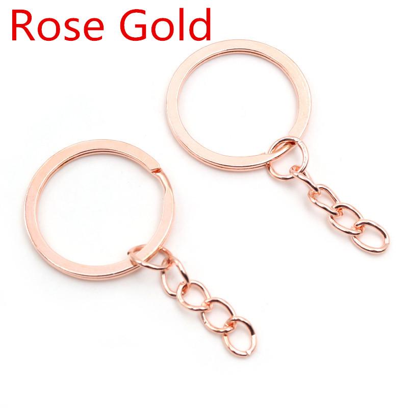 20 Pezzi 25-30mm Anello Portachiavi Portachiavi Dorato Argentato Chiusura Componenti Portachiavi Anello Diviso Anello Portachiavi Placcato Per Creazione di Gioielli