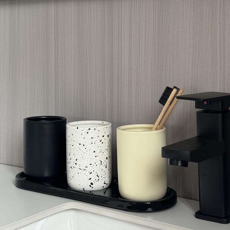 Splash-Ink Ceramic Mouthwash Cup Set