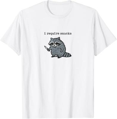 I Require Snacks Raccoon T-Shirt