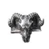 Vintage Punk Style Skull Sheep Head Ring Hip Hop Personalized Motorcycle Opening Adjustable Skull Ornament for Men and Women
