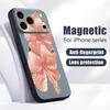 Pink Hibiscus Flower Pattern For iPhone 17 Pro Max Funda iPhone 16 15 14 13 Pro Max Skin Feeling Magnetic For Magsafe Shockproof Bumper Cover