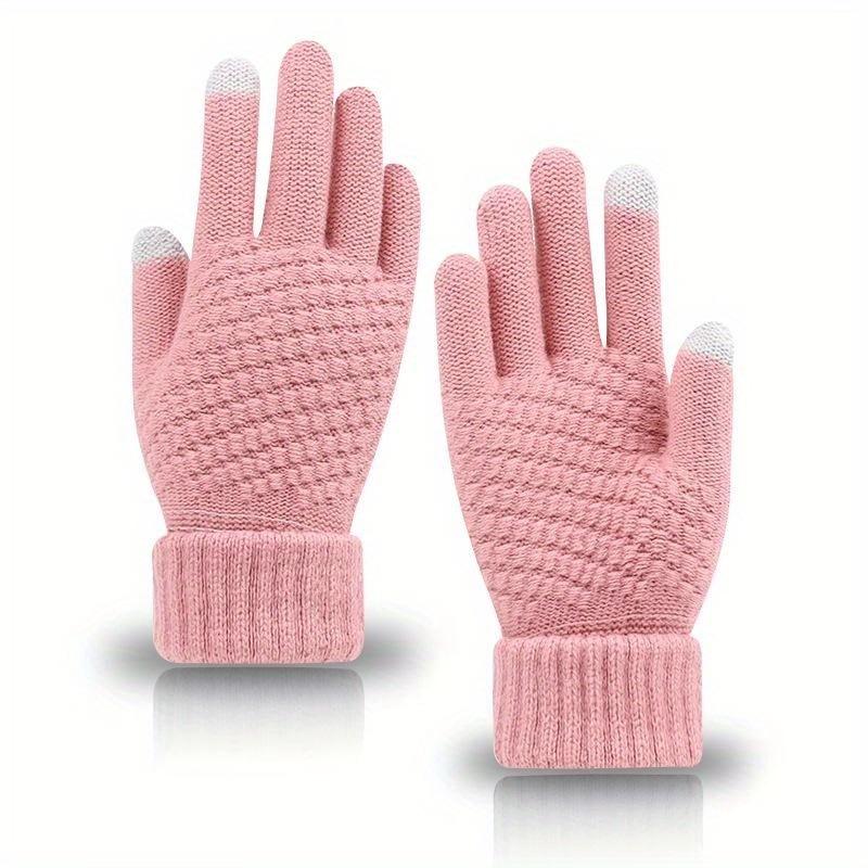 Winter Warm Knitted Gloves Mobile Phone Touch Screen Knitted Gloves Winter Thick Warm Adult Gloves for Men Women