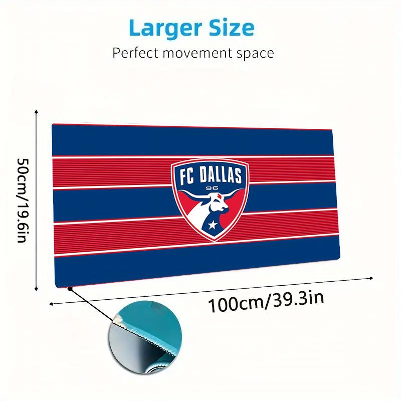 FC Dallas Print Cushion Non-slip Laptop Tablet Big Mousepad XXL Mat Mini PC Playmat With Lock edge