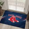 Boston Red Sox Design Kristall Samt Teppich Gemütlich Kein?Rutschfester Teppich mit Aufdruck für Schlafzimmer Wohnzimmer Eingang