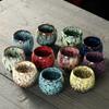 Creative Fashion Hand Drawn Latte Handle Retro Ceramic Coffee Cup