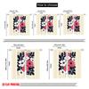 2pcs 2D Flat Printing Window Curtains Floral Market Tokio Polyester Without Electricity Festive Holiday Perfect for Festive Wall