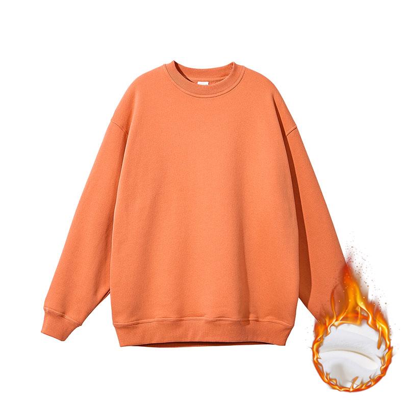 autumn winter cotton fleece warm Sweatshirt harajuku solid hoodies women men clothes thicken Long Sleeve UNISEX oversized hoodie