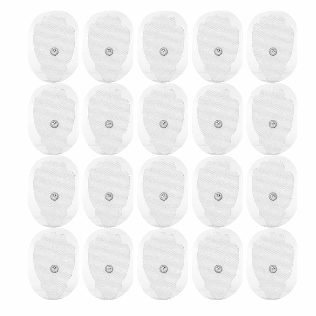 20 Stück Beutel Vliesstoff Druckknopf Elektrodenpads für TENS Massagegerät Physiotherapiegerät