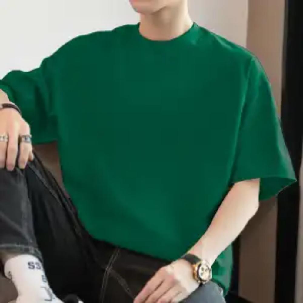 

Американська важка футболка з коротким рукавом Чоловіча з круглим вирізом Літня однотонна трендова вільна футболка з напіврукавом 4XL