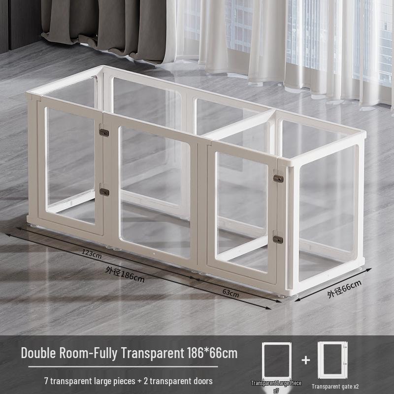 75cm Tall Transparent Acrylic Dog Fence - Indoor Pet Barrier & Modular Cage