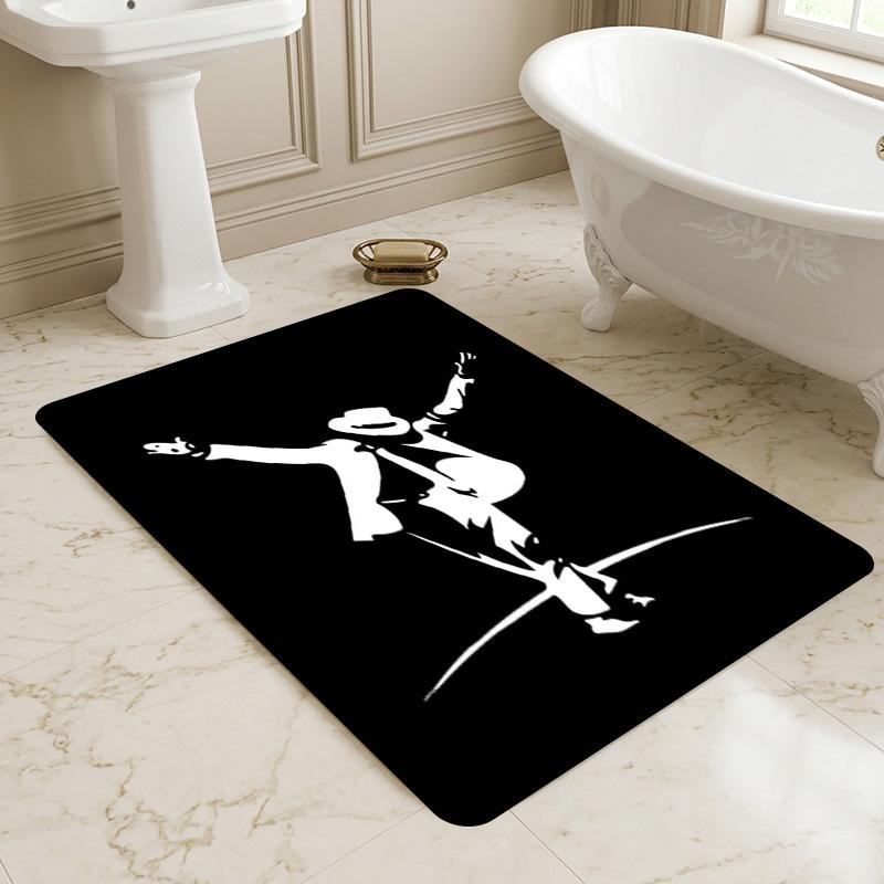 Tappeto Antiscivolo per Soggiorno Michael Jackson Tappeto Morbido per Camera da Letto Sala Giochi Stanza dei Bambini Divano Ufficio Decorazione Casa Zerbino