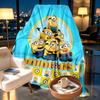 Minions Print Blanket - Soft & Comfortable, for Bedroom, Travel, Sofa, Home Decoration - Birthday Christmas Gift for Friend