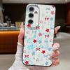Blue Stars Bowknots Pattern Case For Samsung Galaxy A57 A37 A17 A56 A36 A26 A16 A55 A35 A15 A54 A34 A14 5G Leather Texture Silicone Cover
